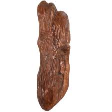 Large Solid Wood Carved Face Tiki / Hippie Style Circa ...