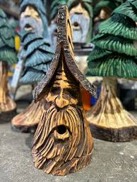 Cool looking, old man birdhouse just finished up this morning!