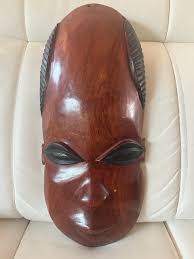 Vintage Wood Hand Carved African Tribal Masks Wall Art Set ...