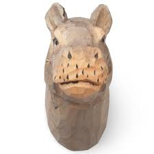Hand Carved Hook Hippo - Ferm Living → Luksusbaby.com – Luksusbaby COM