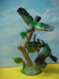 Spring Garden Vintage Plastic Birds On Tree Branch | eBay