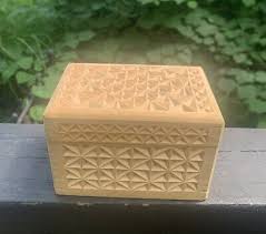 Vintage 1970 Wooden Hand Carved Box 2 Playing Cards Set Box | eBay