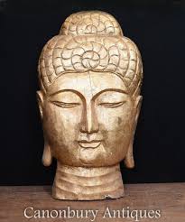 Carved Tibetan Buddha Bust - Hand Carved Buddhist Art ...