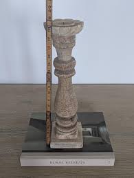 Tall Vintage Floral Wooden Candle Holder - Etsy