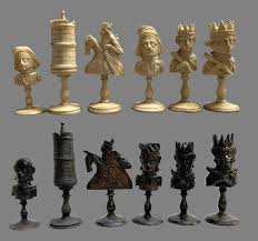 Late 18th Century Dieppe Chessmen - www.ChessAntiques.com