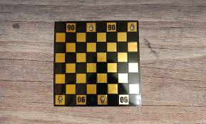 Father's Day Unique Chess Set. Black and Gold Chessboard w ...