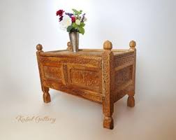 Antique Orient Vintage Cedar Wood Treasure Dowry Chest ...