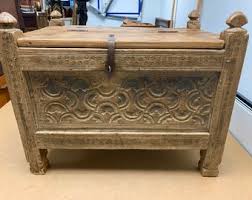 Primitive 1800's Pennsylvania Hand Carved Chest 21h18d26 ...