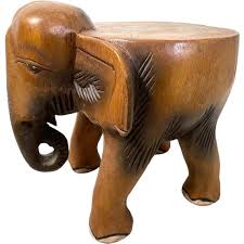 Vintage Asian Small Wooden Wood Stand Plinth Flower Pot ...