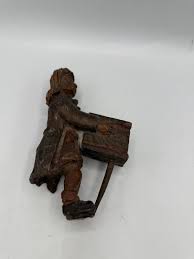 Vintage Hand Carved Wooden Figure Organ Grinder Man Wales Folk Art 8.5” - Etsy