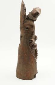 Antique Japanese Old Man Figurine High Quality Wood Carving ...