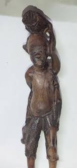 Antique Old Rare Hand Carved Wooden Man Figure Statue ...