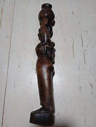 Vintage African Wood Carving Working Woman With Basket | eBay