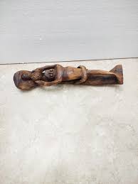 Vintage Hand Carved Wooden Lizard in Tree, Carved Wood ...