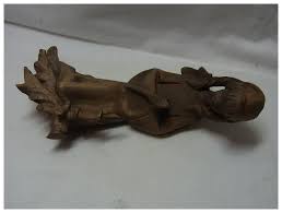 Praying Angel with Candle Wood Carved Wall Ornament Vintage ...