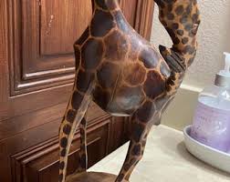 Hand Carved African Giraffe (3ft) - Etsy