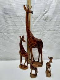 Hand Carved Wooden Giraffes - Lil Dusty Online Auctions - All Estate Services, LLC