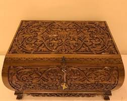 Walnut Wood Storage Box, Hand Carved Wooden Hope Chest, Trunk Coffee Center Table for Living Room - Etsy