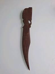 Tiki Knife Carved Wood Tahiti Polynesia. Art Oceania Pacific Islands | eBay