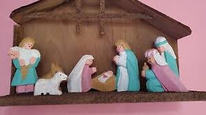 Vintage 1993 Carved Nativity Scene Christmas Michaels First ...