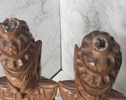 Vintage Tall Wooden Carved Thai Praying Buddhist Pair of Statues - Etsy