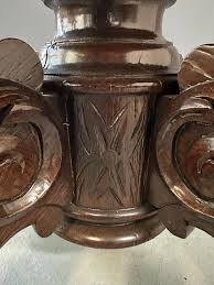 French Early 1900s Carved Country Dining Room Table in Fruitwood | Chairish