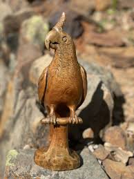 Vintage Hand Carved & Treated Wood 15" Parrot Macaw | eBay