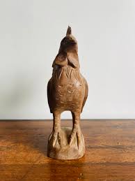 Hand Carved Wood Folk Art Rooster Statue – Greenbrier Vintage