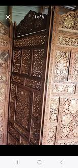 Antique Hand Carved Wood Divider | eBay