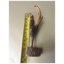 Vintage Miniature Carved Wooden Painted Folk Art Rooster Chicken 4.5" . For Sale at Ruby Lane