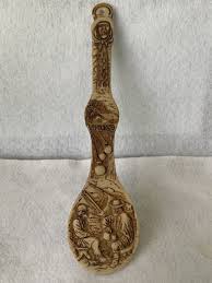 Vintage Hand Carved Gaucho Men Spoon Made in Argentina Wall ...