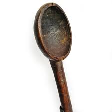 Mid 20th Century Old Nigerian Wood Spoon | Chairish
