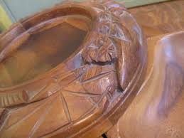 Serving Monkey Pod Tiki Tray Wood Hand Carved Vintage - Etsy