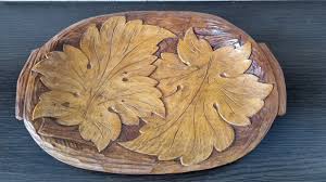 Vintage Handmade Solid Wood Tray | eBay