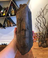 Mid Century American Folk Art Carved Cedar Man's Head Wall ...