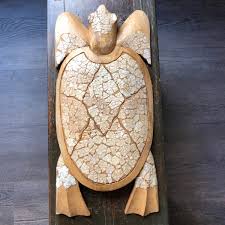 Vintage Hand Carved Wooden Turtle Wall Hanging Art 10 x 19 inch | eBay