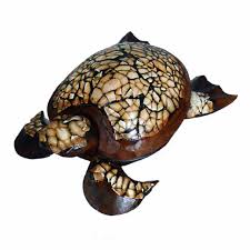 6" x 2" Brown & White Turtle Egg Shell Accent Decor | Christmas Central