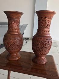 Handmade Rosewood Vase Large Size for Indoor Decoration - Etsy Israel