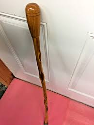 BS2 Vintage wooden wood custom walking cane high gloss ...