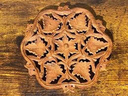Wooden Vintage Trivet, Carved Intricate Trivet - Etsy