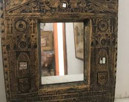 Vintage Mid Century Brutalist Mirrors Mosiac Cast Plaster ...