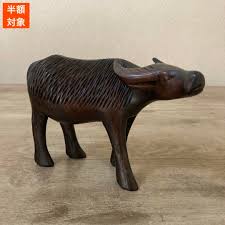 アフリカ 牛置物 水牛〈検 エスニック インド 紫檀 黒檀 ビンテージ - メルカリ