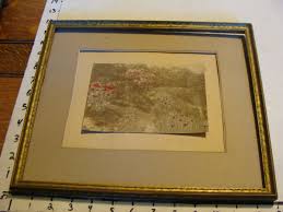 Vintage hand colored photo: DAVID DAVIDSON--IRIS PATH in frame | eBay