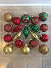 Ashland Glass Christmas Holiday Ornament Set 19 pc Red Green ...