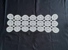 Antique Hand Crochet Table Runner Centerpiece Doily | Chairish