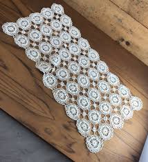 1920's White crochet doily 9x17” For Dining Table, Buffett Or Coffee Table | eBay