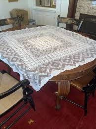 Vintage Lace Tablecloth 45” Square | eBay