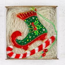 Skates Fused Glass Christmas Ornament; Vintage Design Unique ...