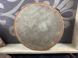 Antique Wooden Tambourine With a Diameter of 20.5 Cm and 3 ...