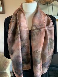 Hand-dyed Silk Scarf, Gift for Her, Natural Dyes, Eco Printed, Leaf Prints, Botanical Prints - Etsy
